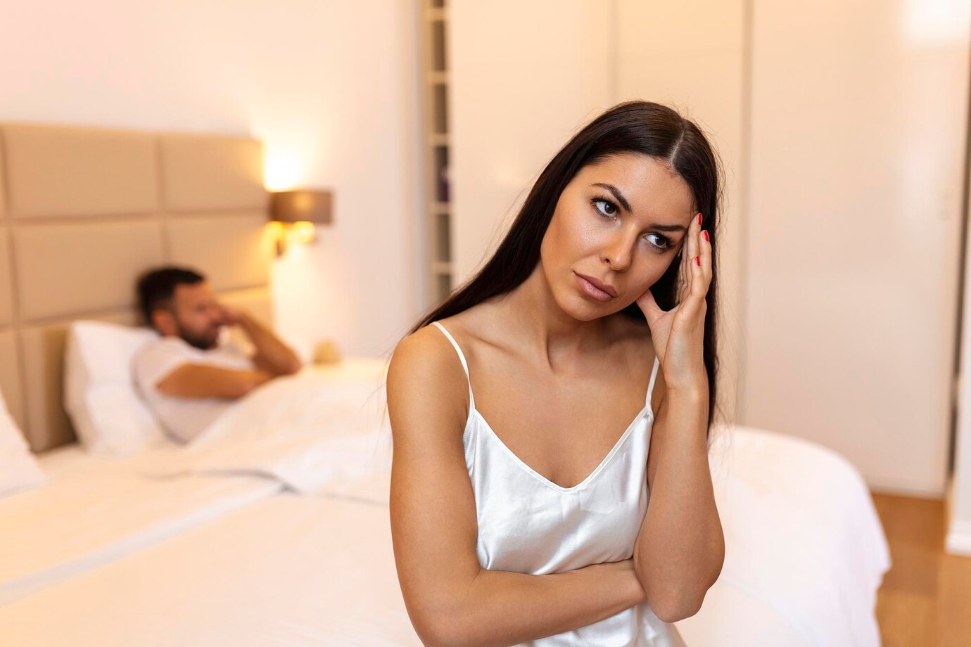 couple quarreling due jealousy relationship home young couple with relationship problem appear depressed frustrated_657921 1721